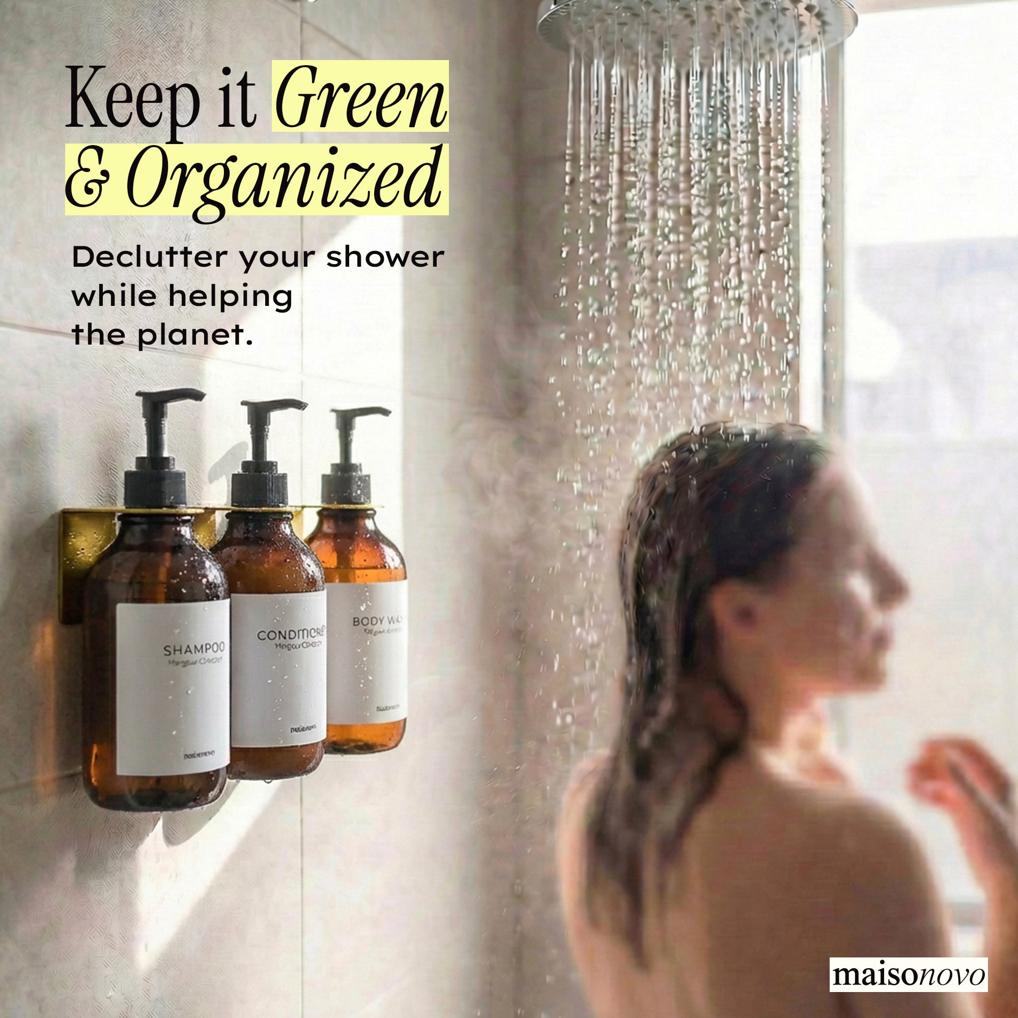 Hotel-at-Home Wall Mounted Shower Dispensers set