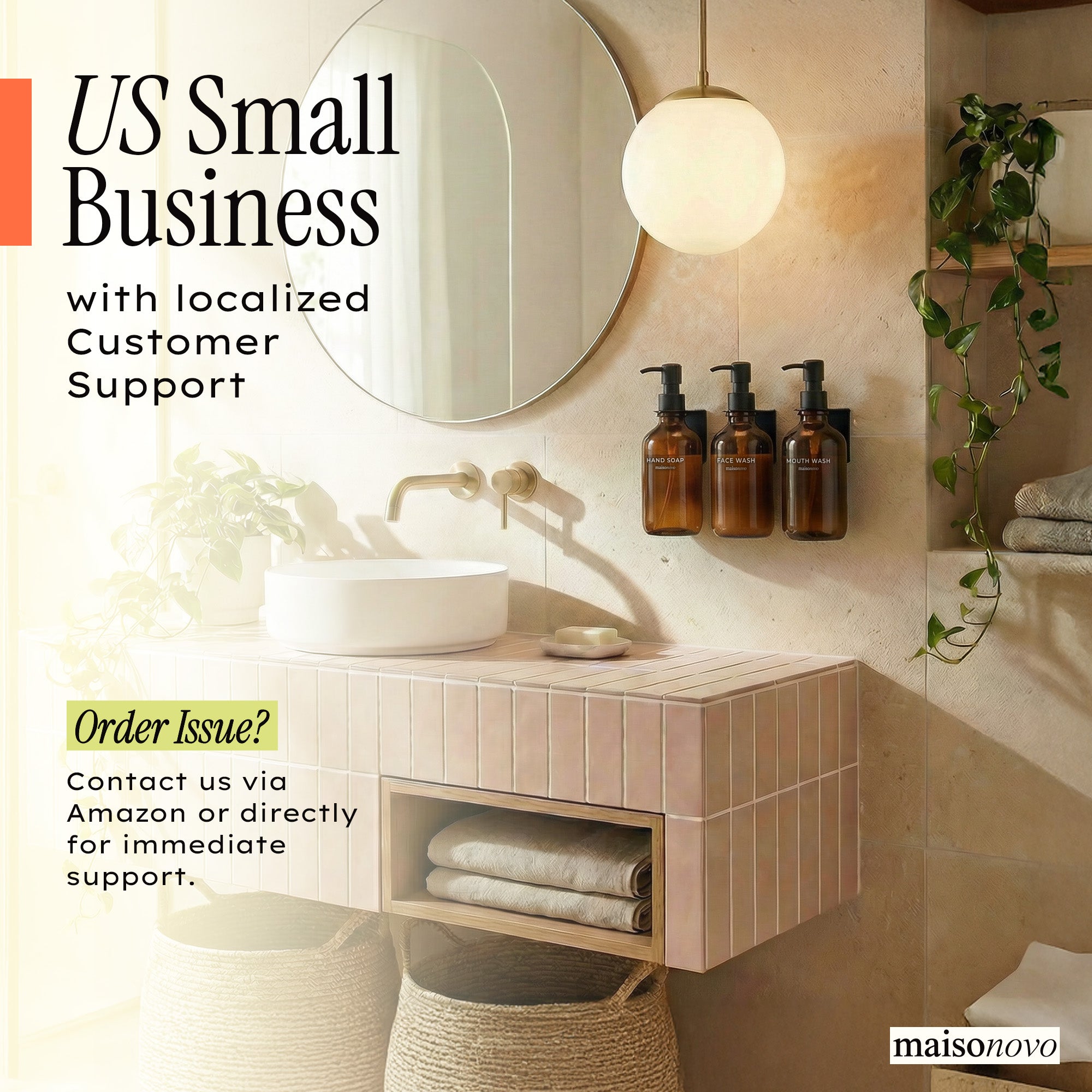 Hotel-at-Home Wall Mounted Shower Dispensers Set