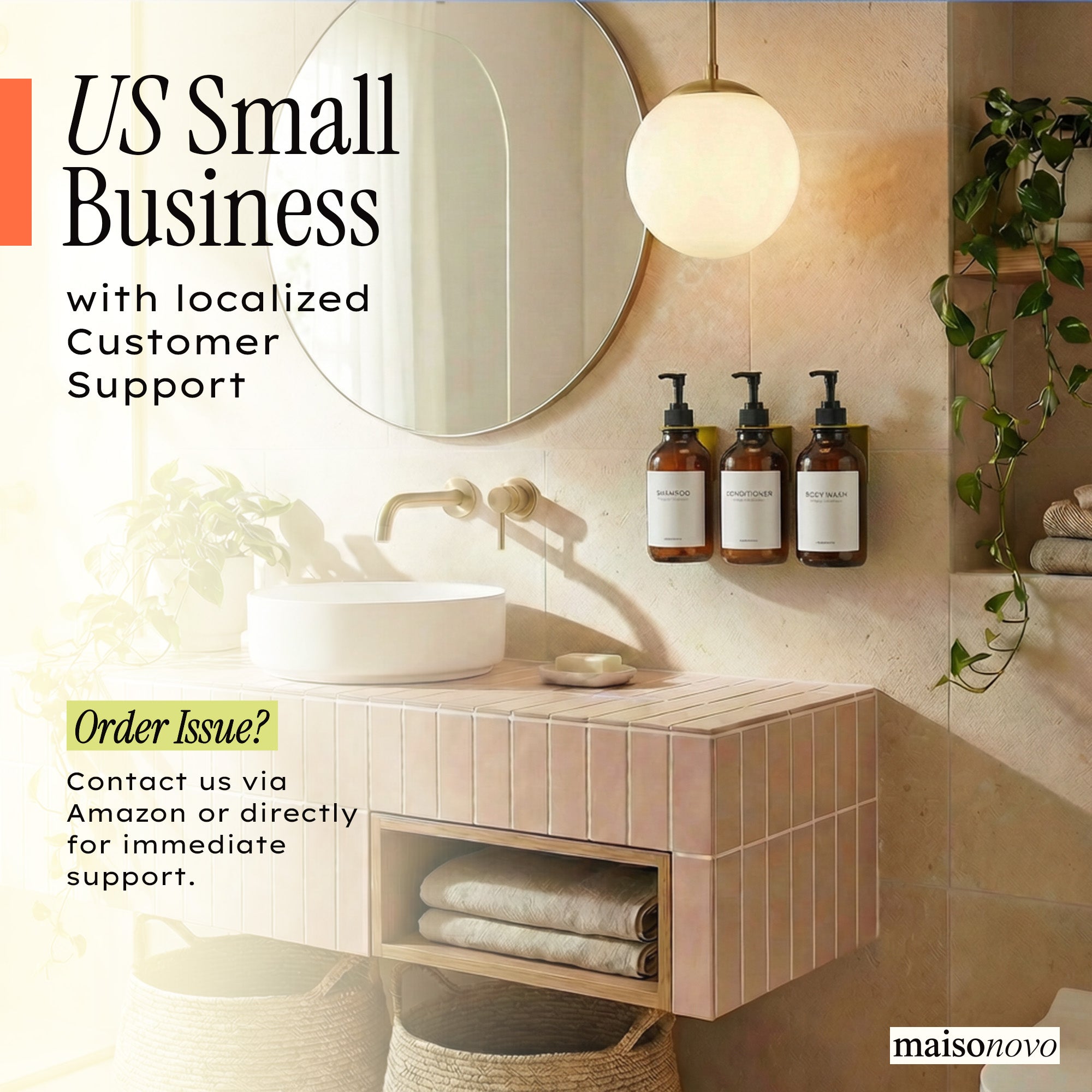 Hotel-at-Home Wall Mounted Shower Dispensers set
