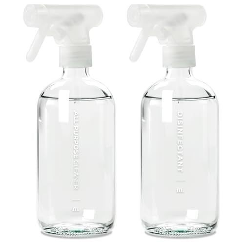Amber Glass Spray Bottle – 16.9oz (Single) with 16 Reusable Labels