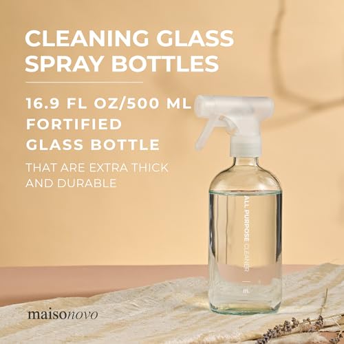 Amber Glass Spray Bottle – 16.9oz (Single) with 16 Reusable Labels