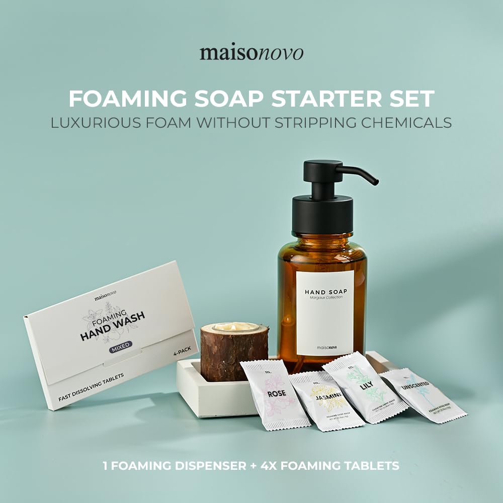 Foaming Hand Soap Tablets  4 Mix - Amber/Black 14 oz