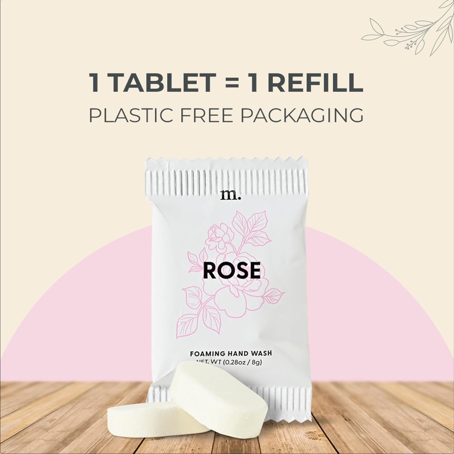 Foaming Hand Soap Tablets Rose x 12