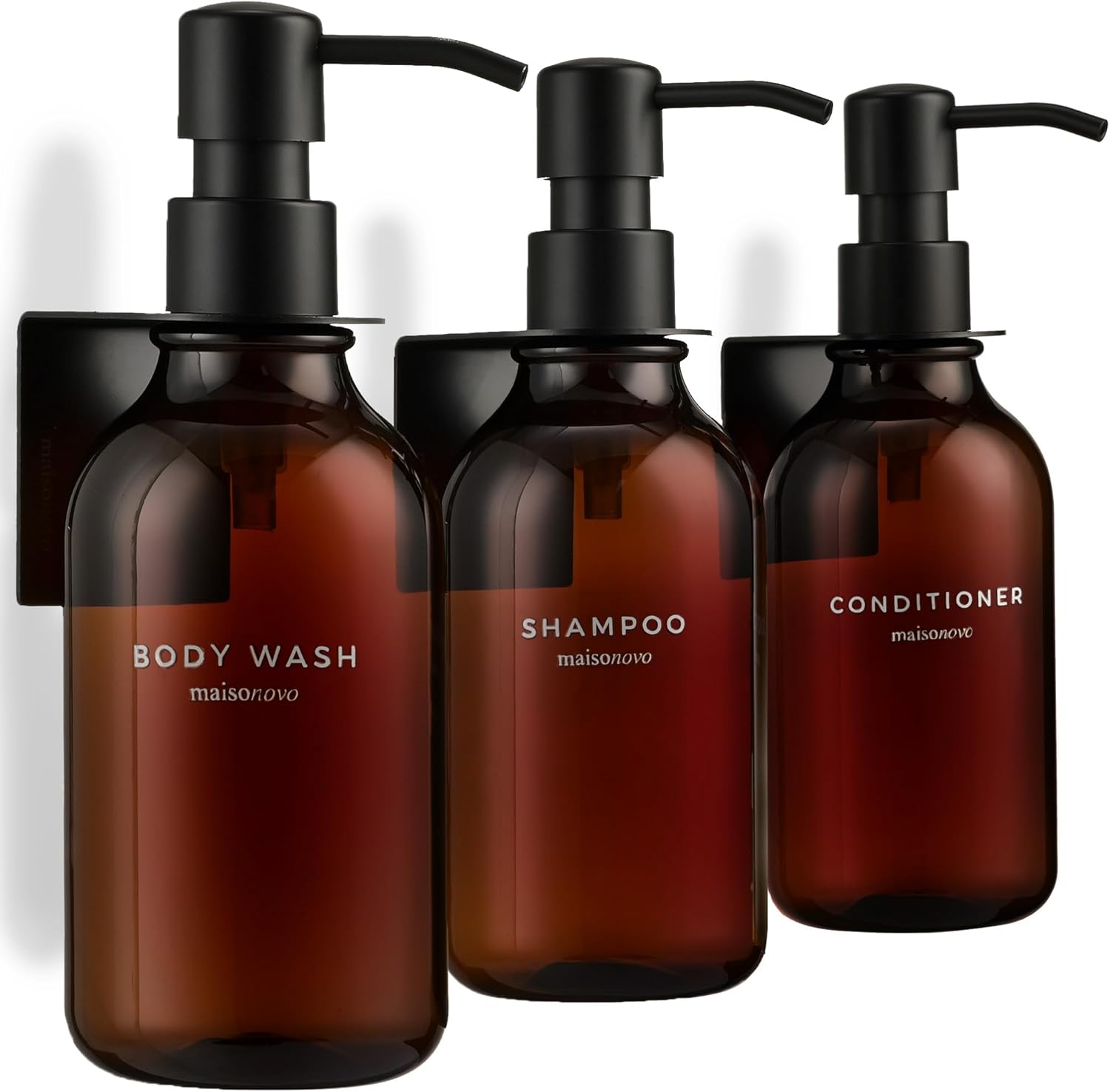 Wall Mounted Soap Dispenser Amber Black