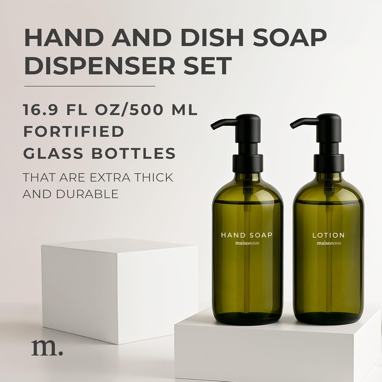 The Pebble - Glass Soap Dispenser Set