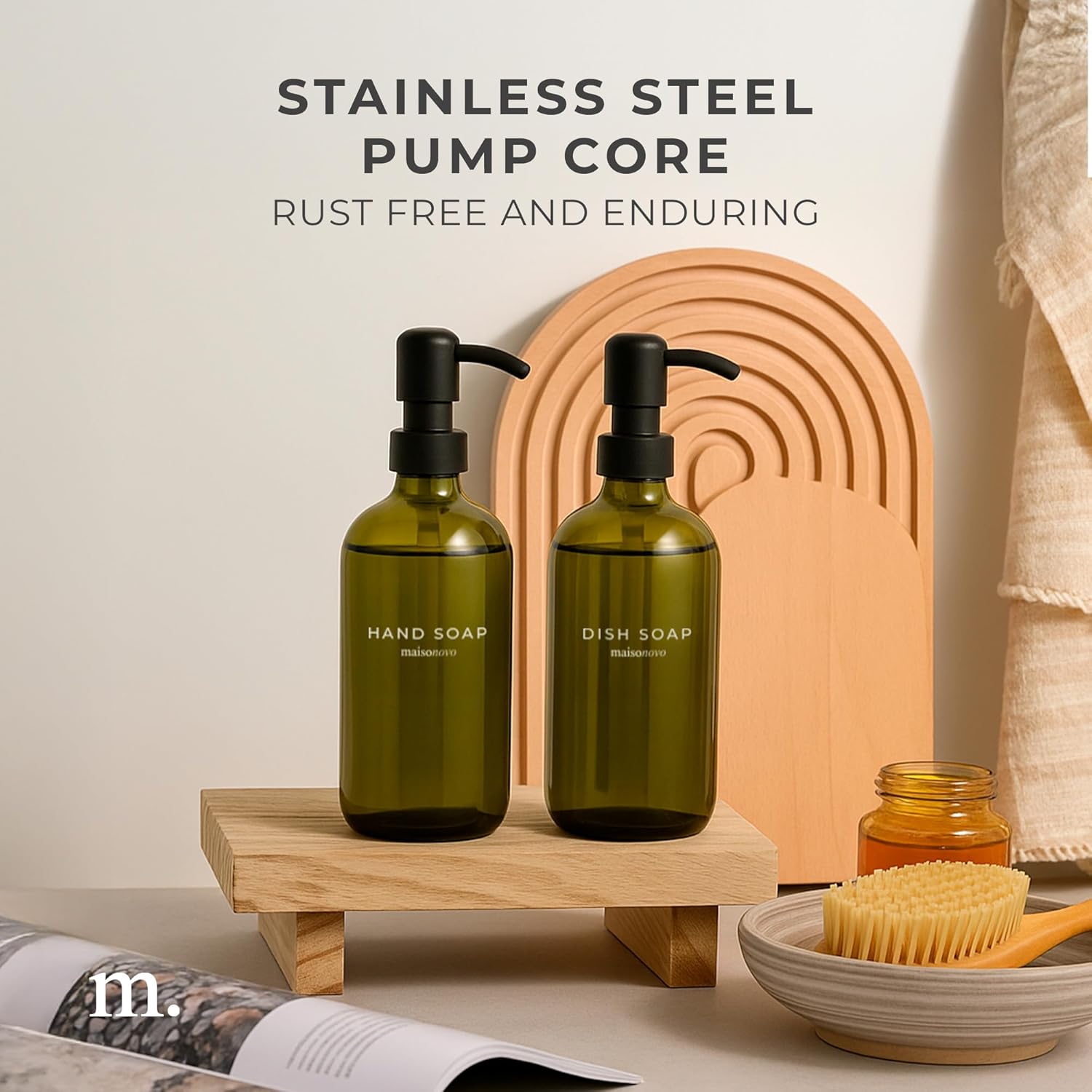 The Pebble - Glass Soap Dispenser Set