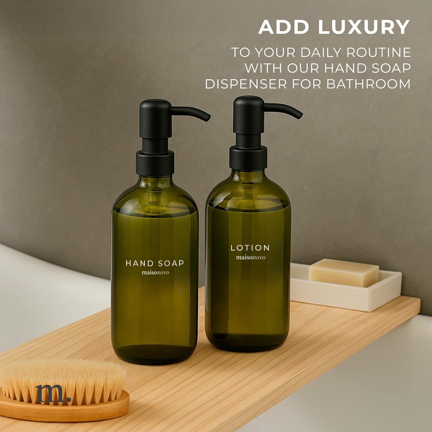 The Pebble - Glass Soap Dispenser Set