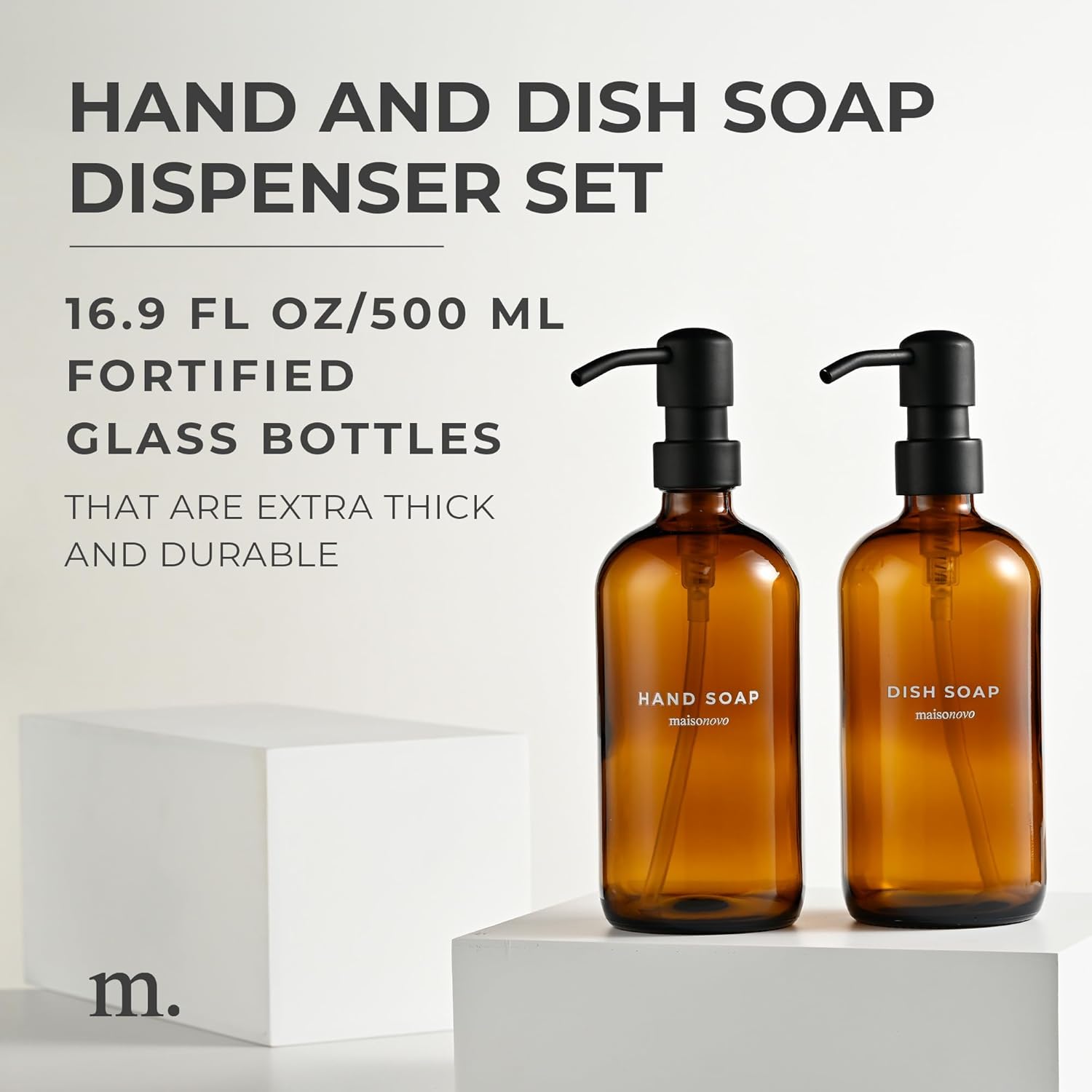 The Pebble - Glass Soap Dispenser Set