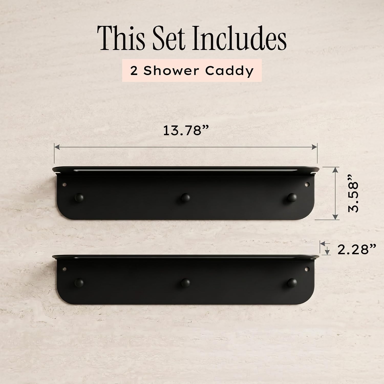The Shelfie – Wall-Mounted Shower Caddy Set