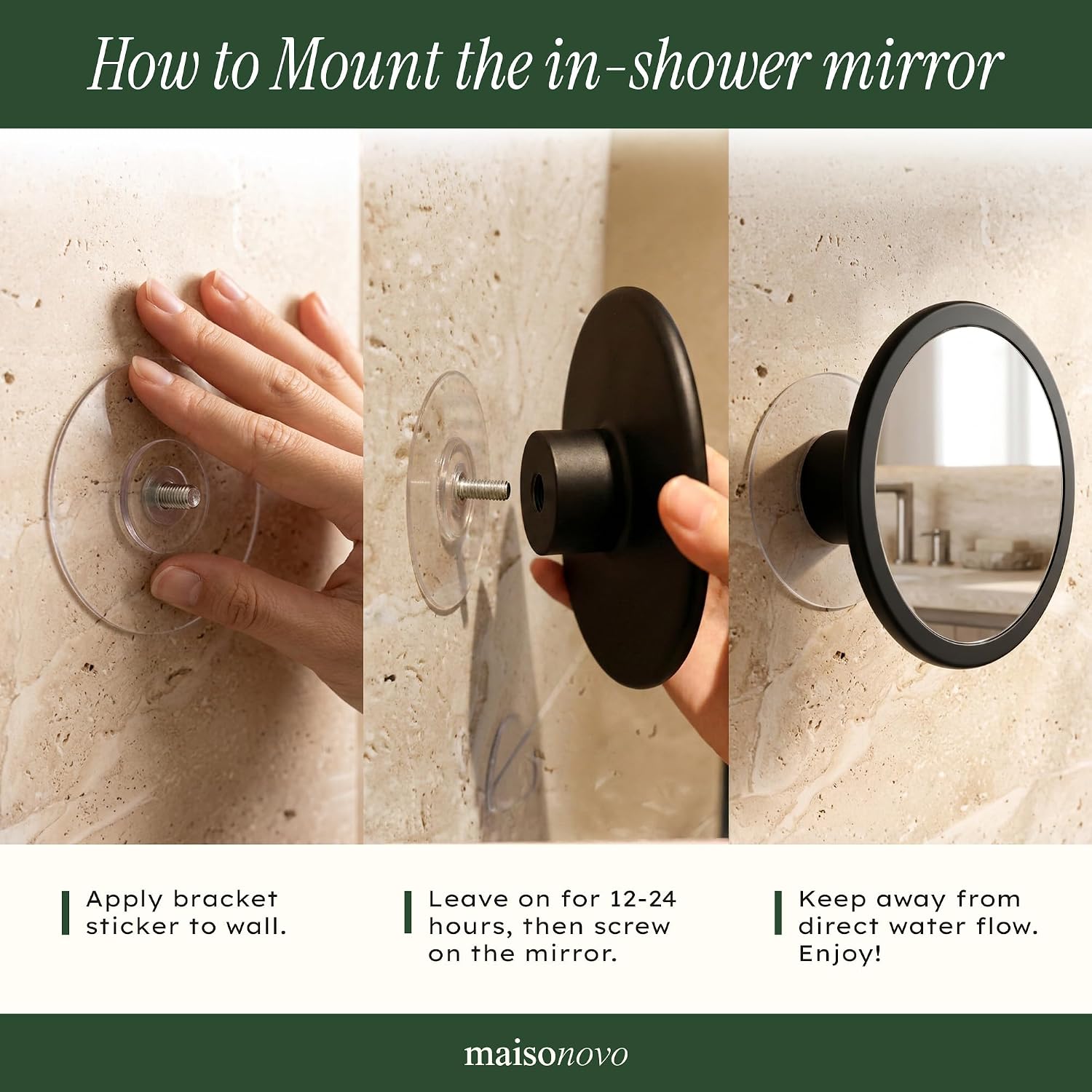 The Shelfie – Wall-Mounted Shower Caddy Set with Anti-Fog Mirror