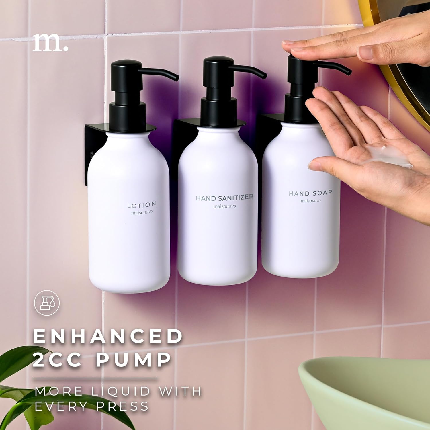 Wall Mounted Soap Dispenser White Black