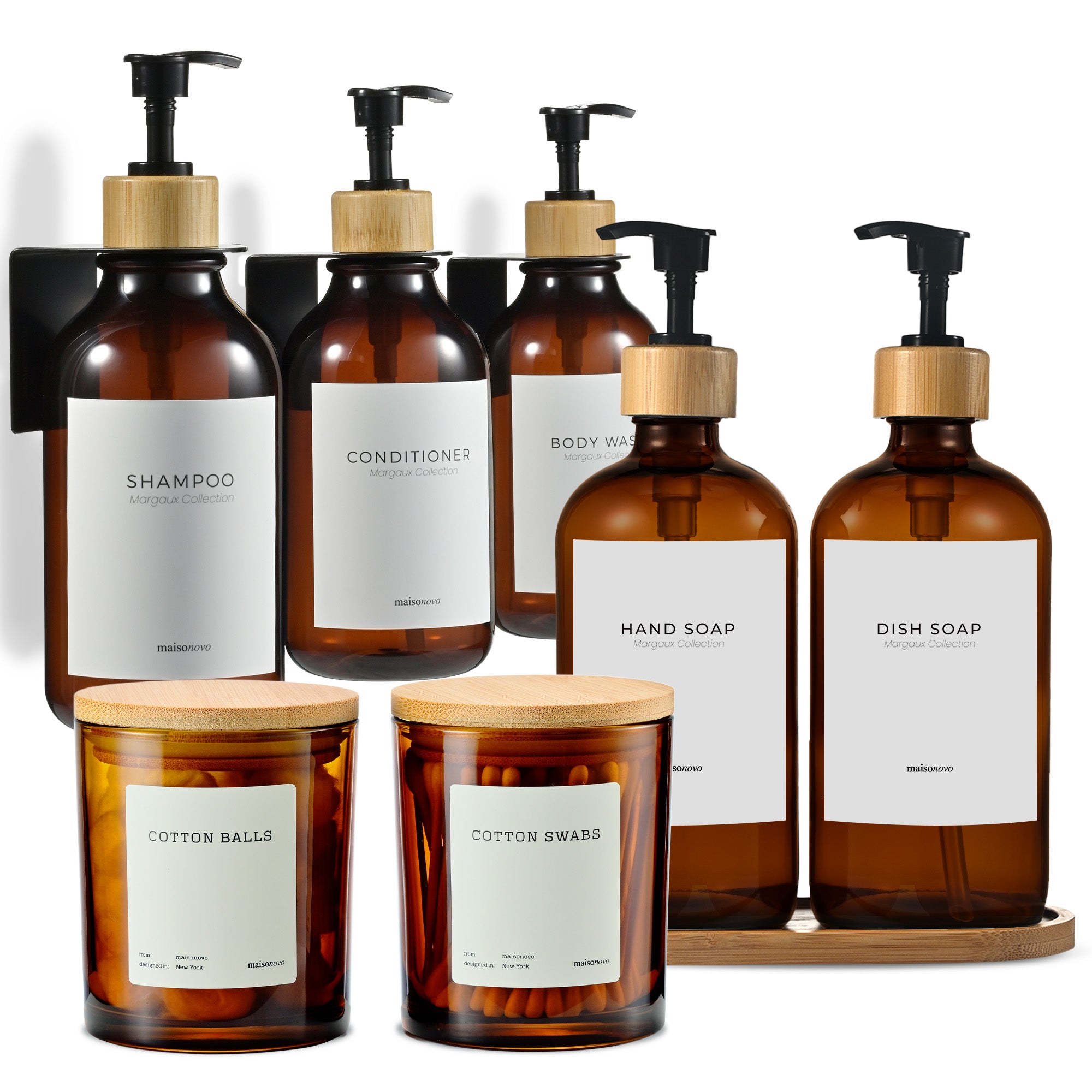 Luxe Harmony Collection – 6 Piece Set Amber Bamboo