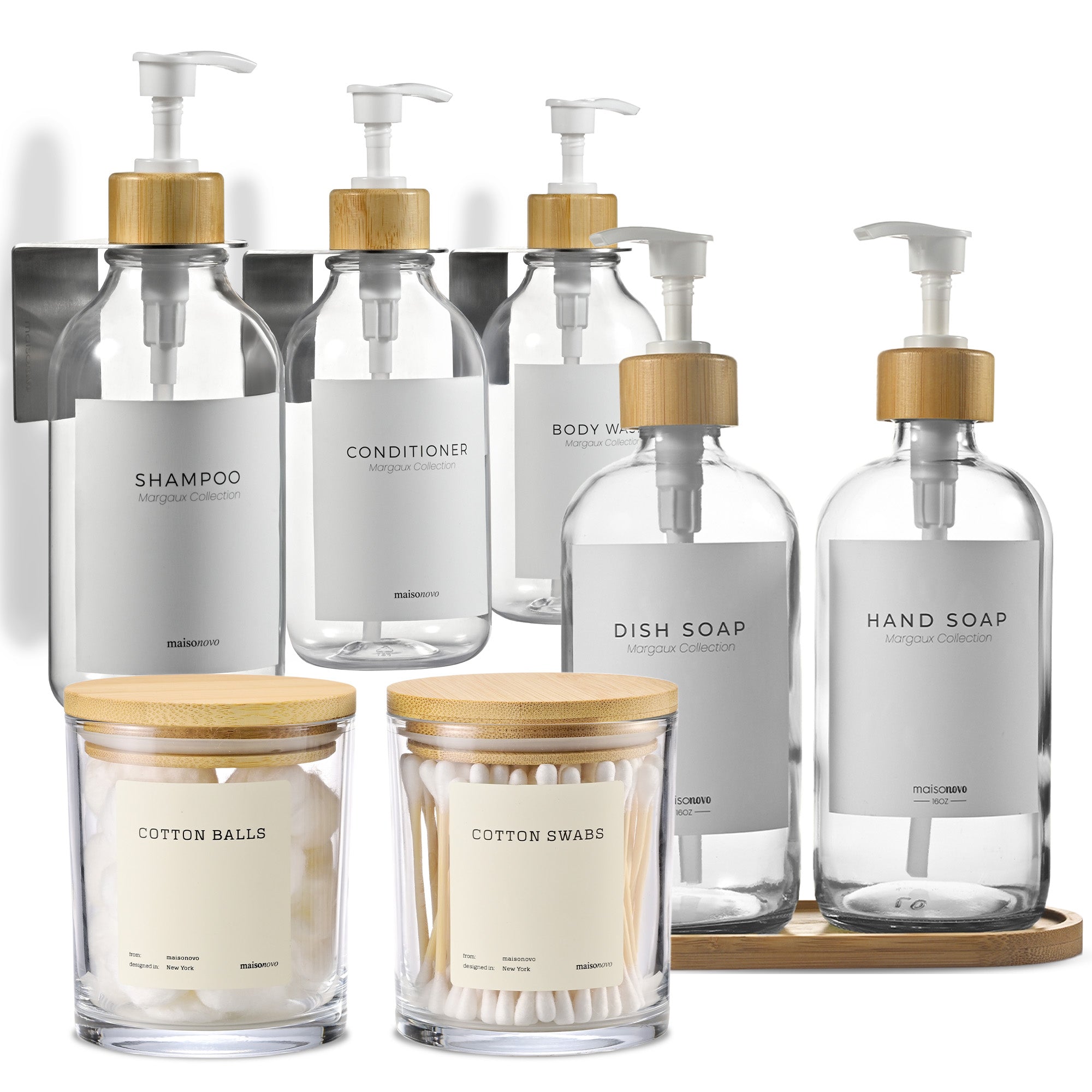 Luxe Harmony Collection – 6 Piece Set Clear Bamboo